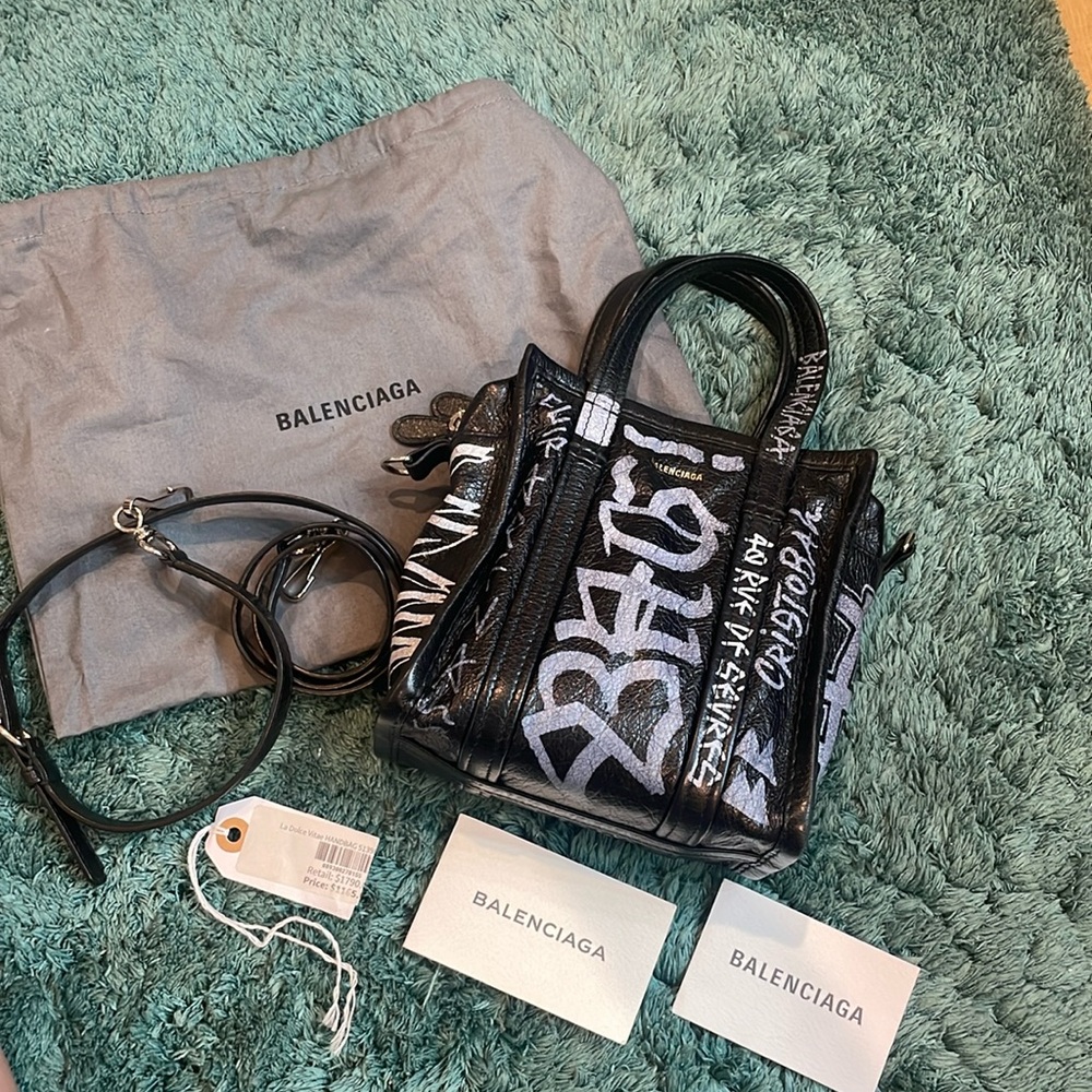 Balenciaga xxs bazaar leather bag
